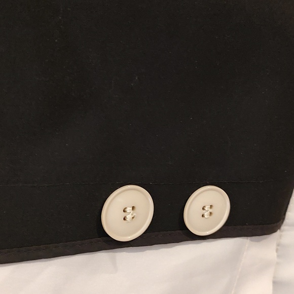 Cream & Black Vintage Misty Harbor Mid Calf Length Trench Coat sz 14 W/ Belt - Picture 9 of 10